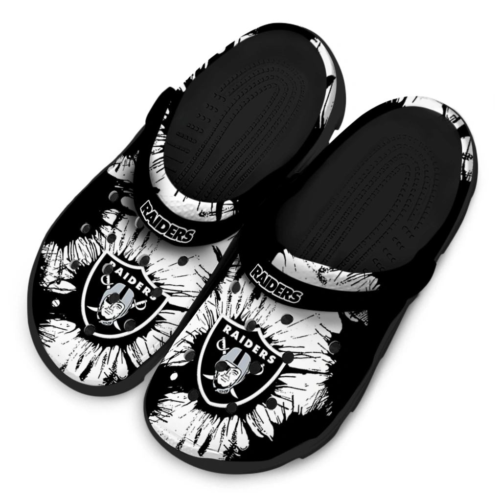 las-vegas-raiders-splatter-graphics-clogs-latest-model