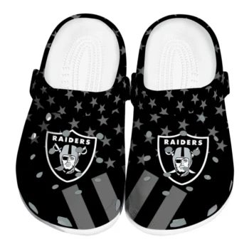 Las Vegas Raiders Stellar Stripes Theme Clogs
