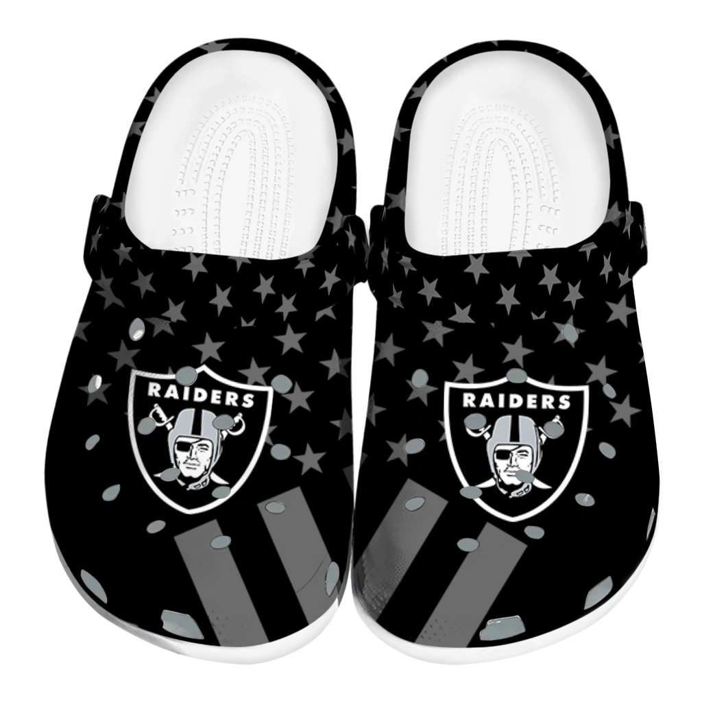 las-vegas-raiders-stellar-stripes-theme-clogs-best-selling las vegas raiders stellar stripes theme clogs best selling
