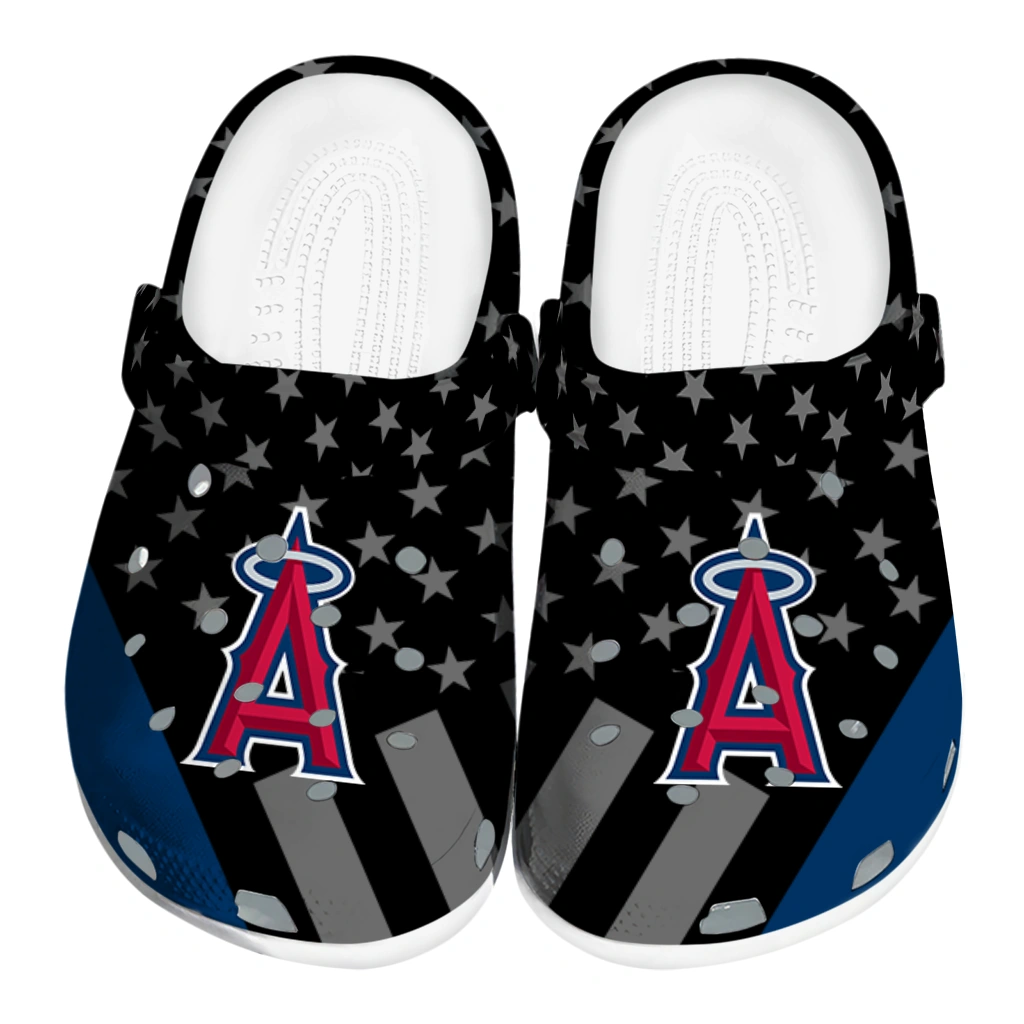 los-angeles-angels-stellar-stripes-theme-clogs-best-selling los angeles angels stellar stripes theme clogs best selling
