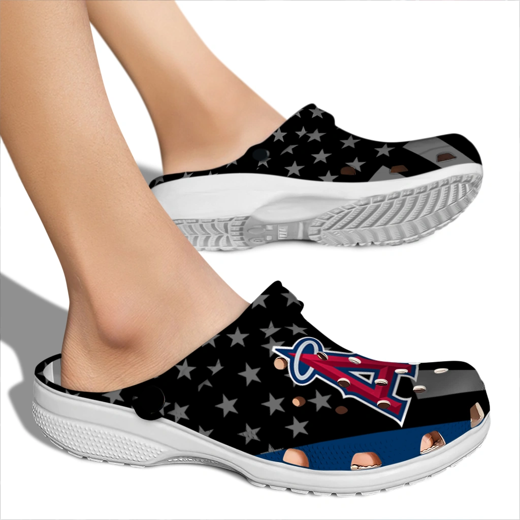los-angeles-angels-stellar-stripes-theme-clogs-fashion-forward