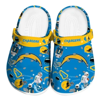 Los Angeles Chargers Football Icons Clogs