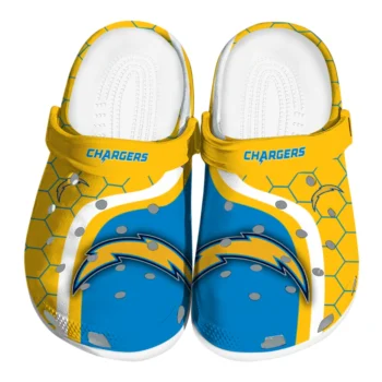 Los Angeles Chargers Hexagon Grid Clogs