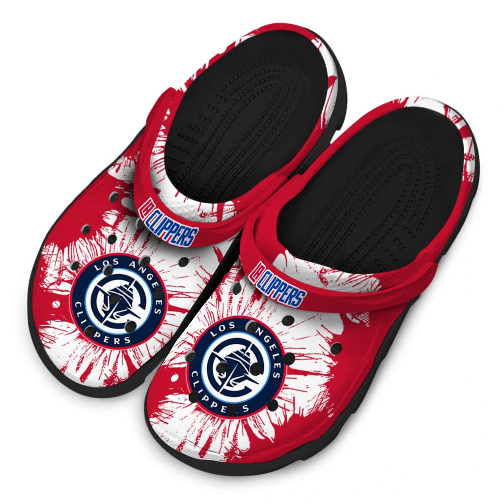 los-angeles-clippers-splatter-graphics-clogs-latest-model