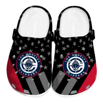 Los Angeles Clippers Stellar Stripes Theme Clogs