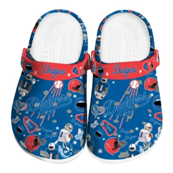 Los Angeles Dodgers Football Icons Clogs