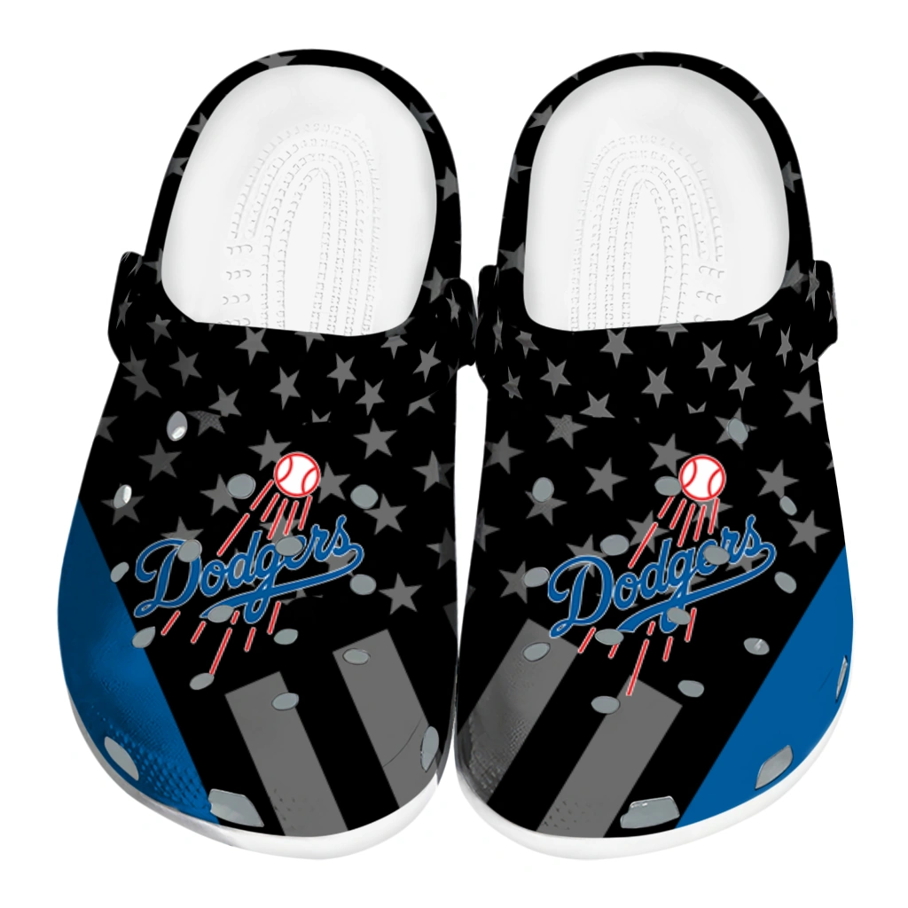los-angeles-dodgers-stellar-stripes-theme-clogs-best-selling los angeles dodgers stellar stripes theme clogs best selling