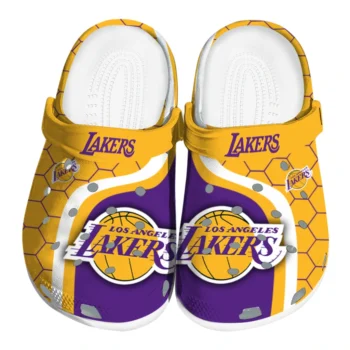 Los Angeles Lakers Hexagon Grid Clogs