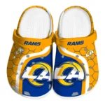 los-angeles-rams-hexagon-grid-clogs-best-selling