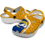 los-angeles-rams-hexagon-grid-clogs-best-selling