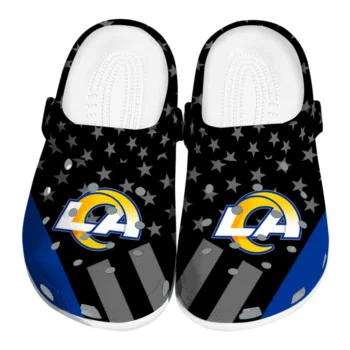 Los Angeles Rams Stellar Stripes Theme Clogs