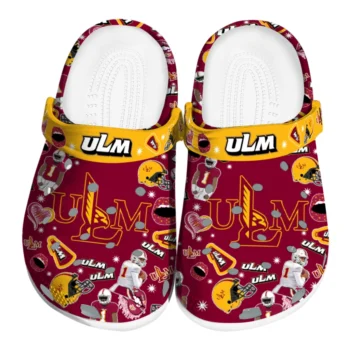 Louisiana-Monroe Warhawks Football Icons Clogs
