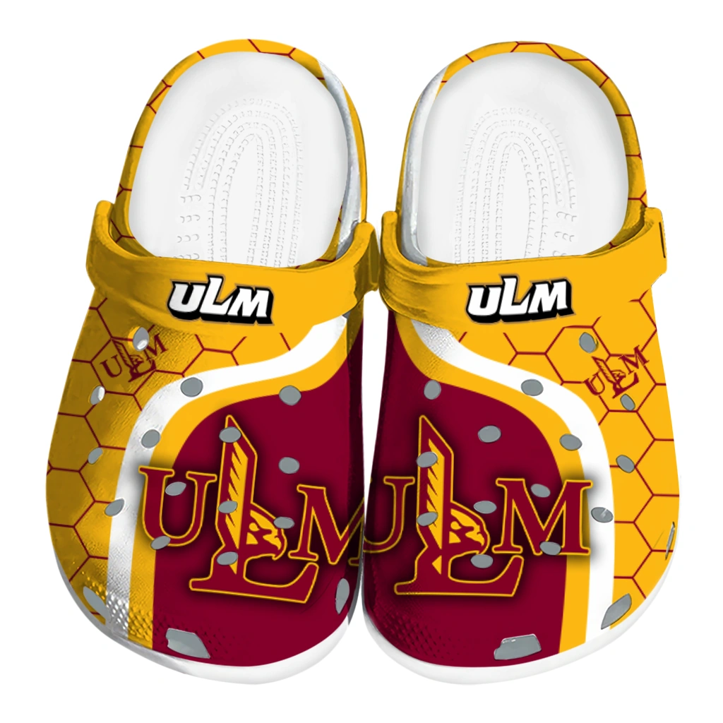 louisiana-monroe-warhawks-hexagon-grid-clogs-best-selling louisiana monroe warhawks hexagon grid clogs best selling
