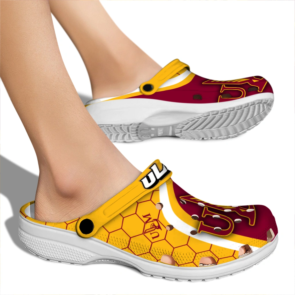 louisiana-monroe-warhawks-hexagon-grid-clogs-fashion-forward