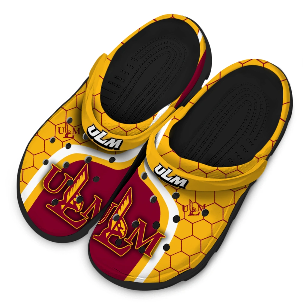 louisiana-monroe-warhawks-hexagon-grid-clogs-latest-model
