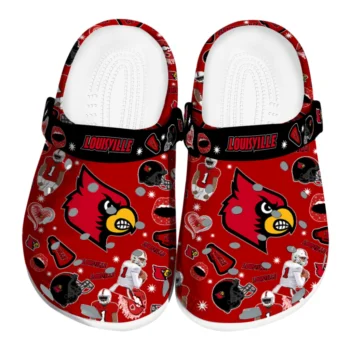 Louisville Cardinals Football Icons Clogs