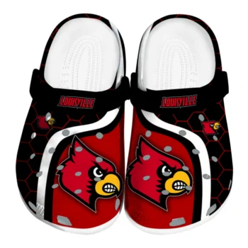 Louisville Cardinals Hexagon Grid Clogs