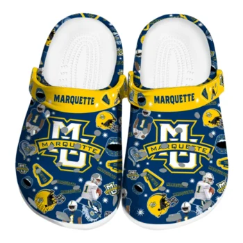 Marquette Golden Eagles Football Icons Clogs