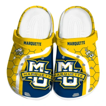 Marquette Golden Eagles Hexagon Grid Clogs