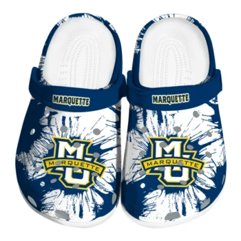 Marquette Golden Eagles Splatter Graphics Clogs
