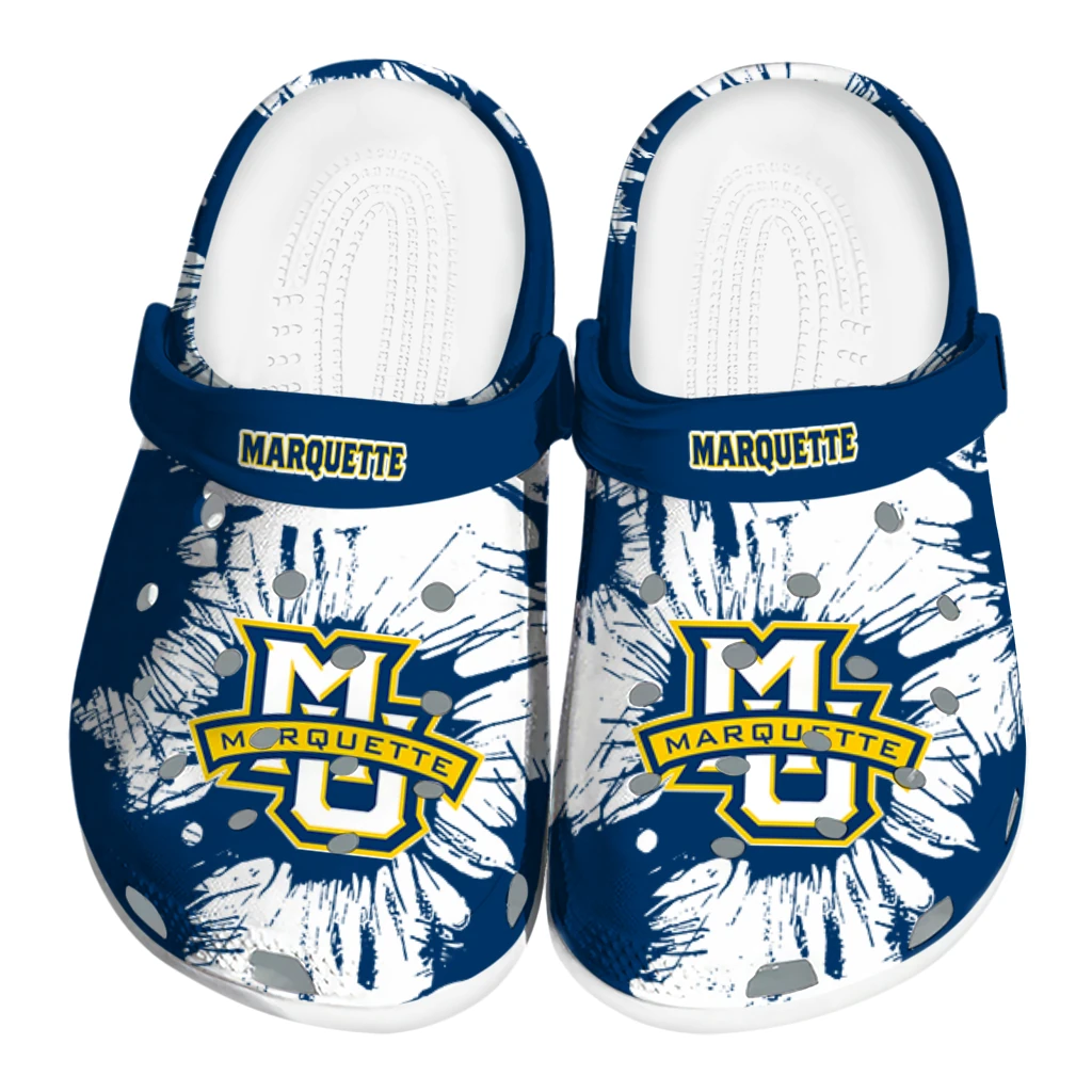 marquette-golden-eagles-splatter-graphics-clogs-best-selling marquette golden eagles splatter graphics clogs best selling