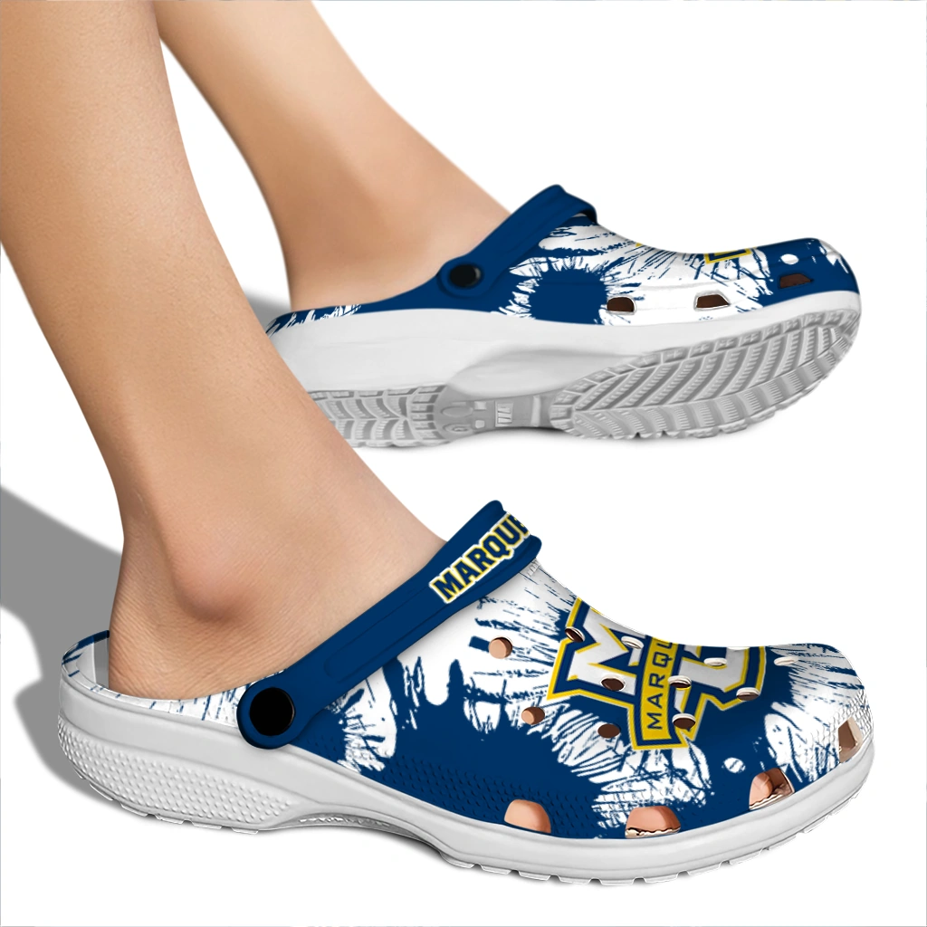 marquette-golden-eagles-splatter-graphics-clogs-fashion-forward