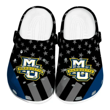 Marquette Golden Eagles Stellar Stripes Theme Clogs