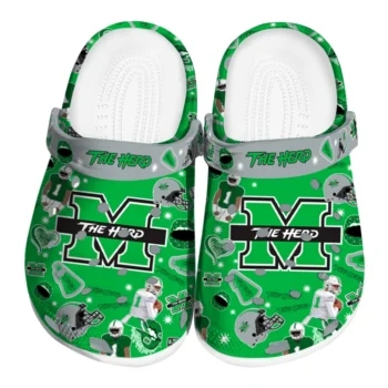 Marshall Thundering Herd Football Icons Clogs