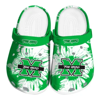 Marshall Thundering Herd Splatter Graphics Clogs