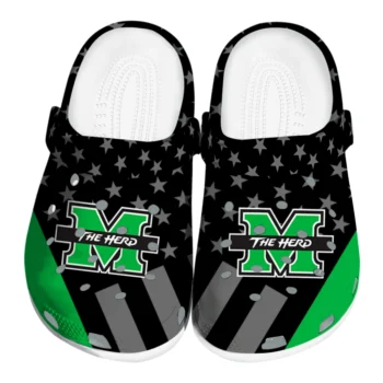 Marshall Thundering Herd Stellar Stripes Theme Clogs