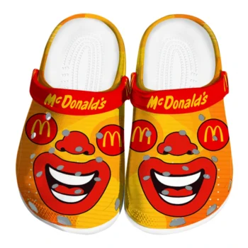 McDonald's Mouth Whimsy Yellow Red Clogs