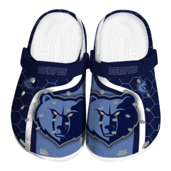Memphis Grizzlies Hexagon Grid Clogs