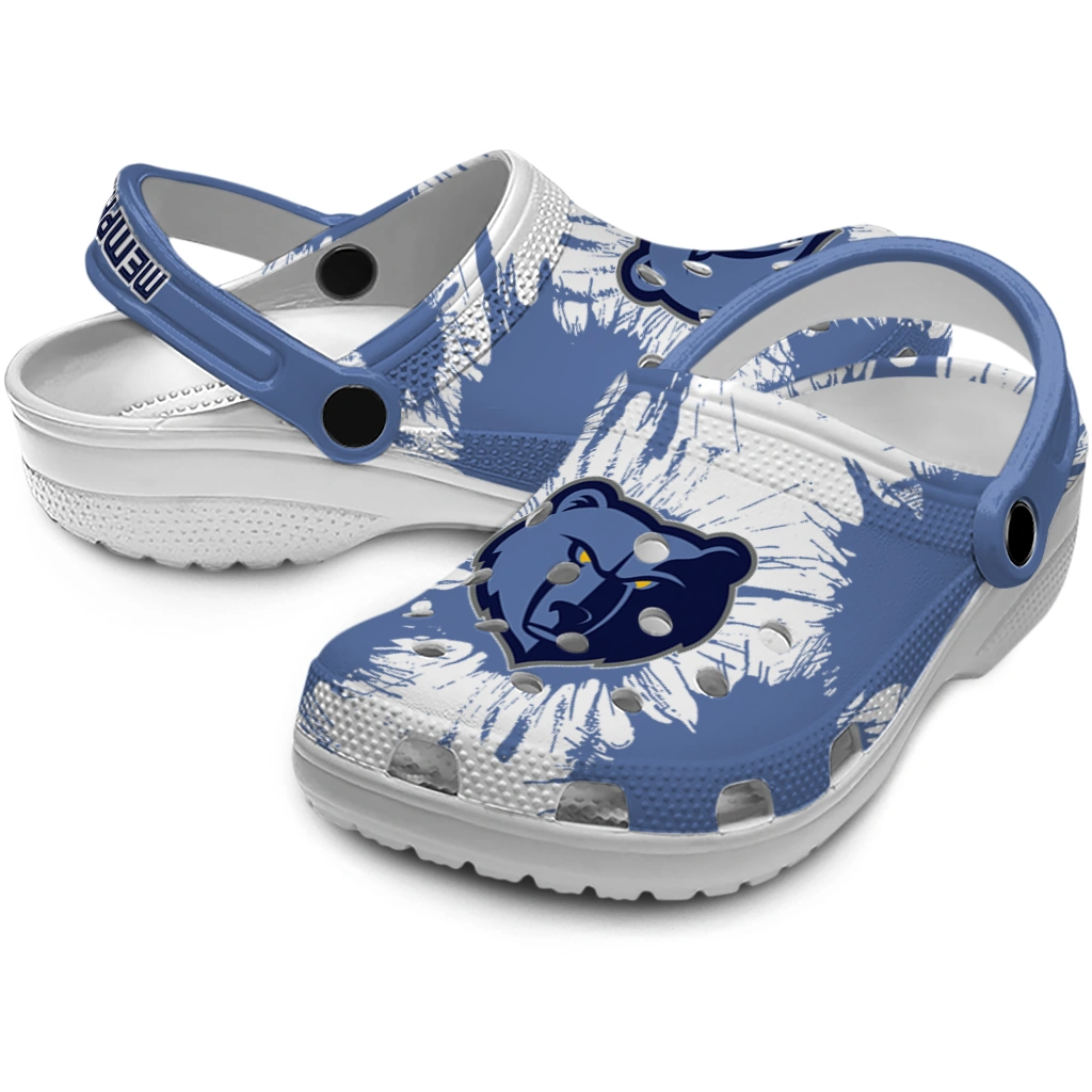 memphis-grizzlies-splatter-graphics-clogs-high-quality