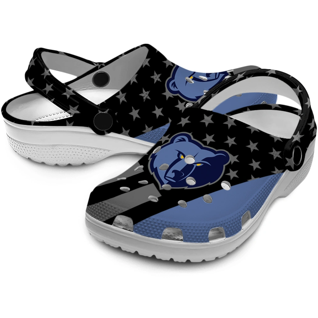 memphis-grizzlies-stellar-stripes-theme-clogs-high-quality