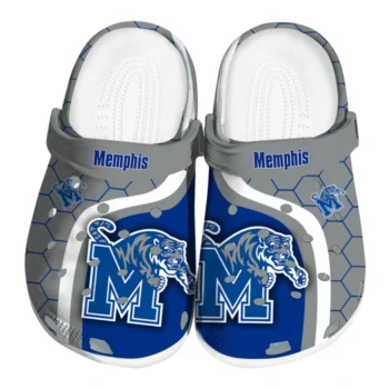 Memphis Tigers Hexagon Grid Clogs
