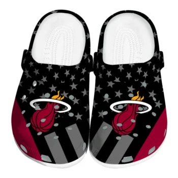 Miami Heat Stellar Stripes Theme Clogs