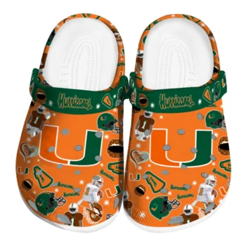 Miami Hurricanes Football Icons Clogs