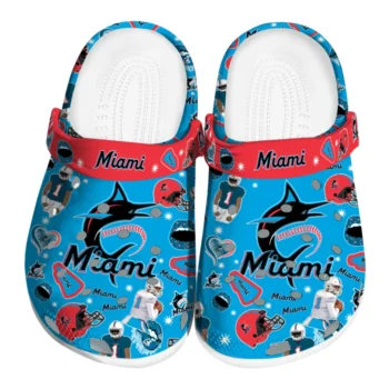 Miami Marlins Football Icons Clogs