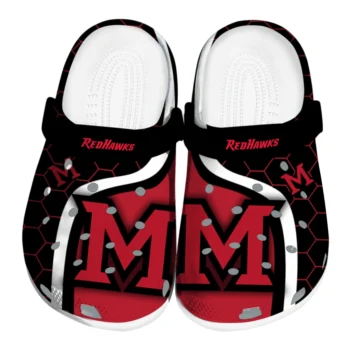 Miami RedHawks Hexagon Grid Clogs