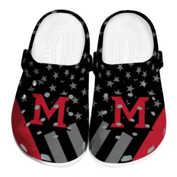 Miami RedHawks Stellar Stripes Theme Clogs