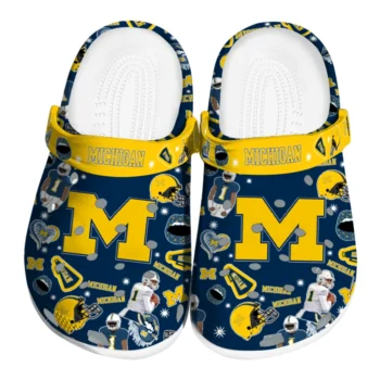 Michigan Wolverines Football Icons Clogs