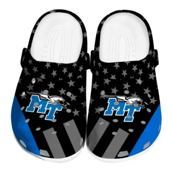Middle Tennessee Blue Raiders Stellar Stripes Theme Clogs