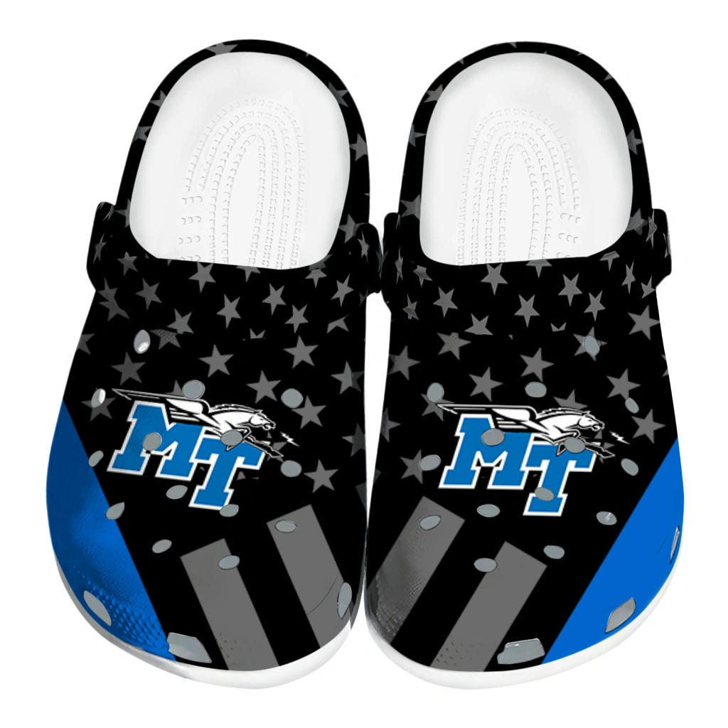 middle-tennessee-blue-raiders-stellar-stripes-theme-clogs-best-selling middle tennessee blue raiders stellar stripes theme clogs best selling