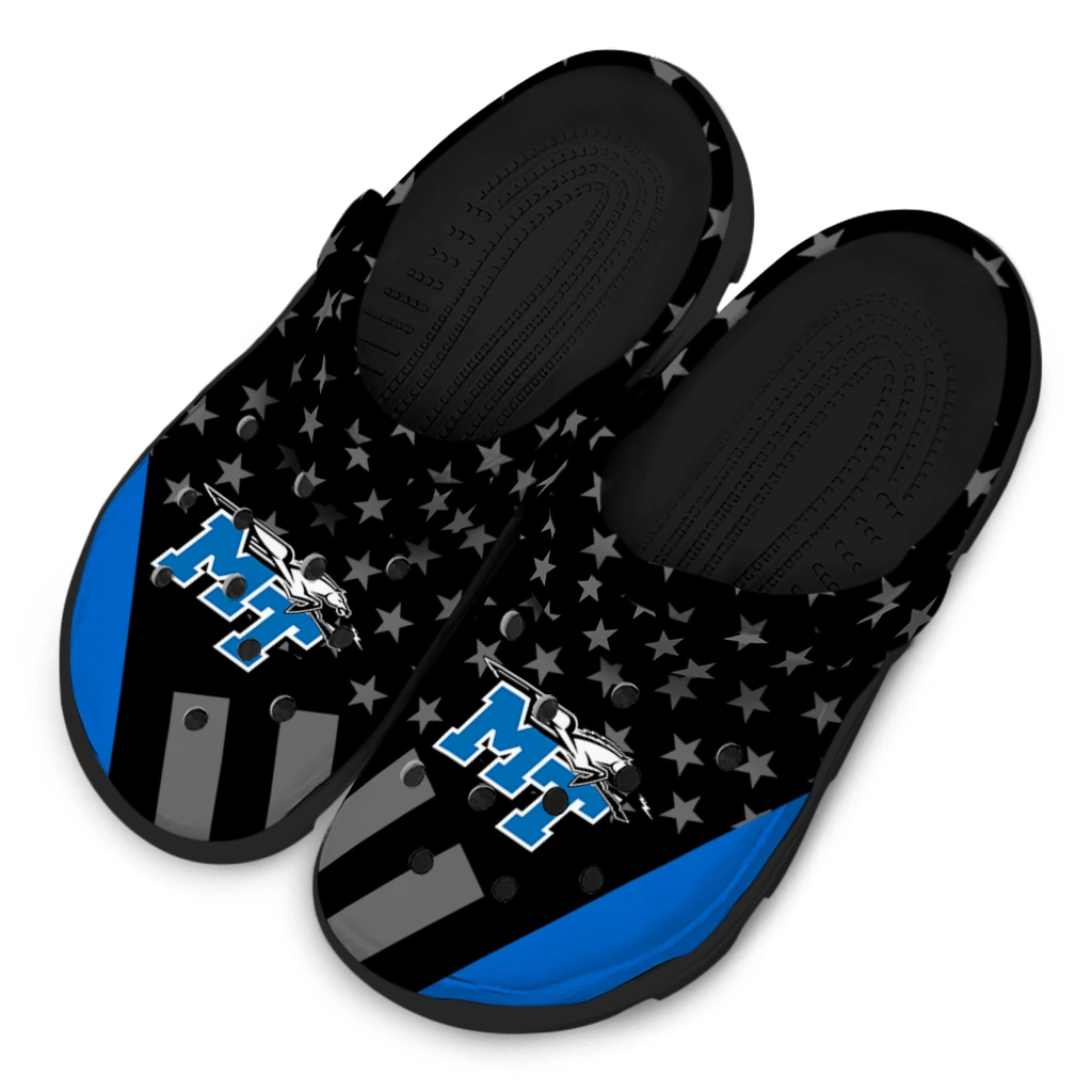 middle-tennessee-blue-raiders-stellar-stripes-theme-clogs-latest-model