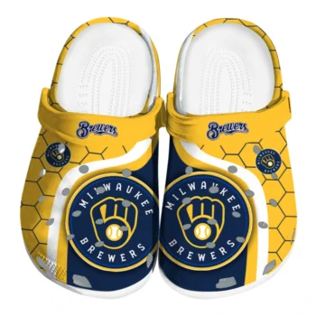 Milwaukee Brewers Hexagon Grid Clogs