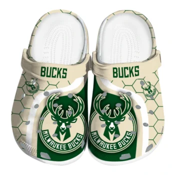 Milwaukee Bucks Hexagon Grid Clogs