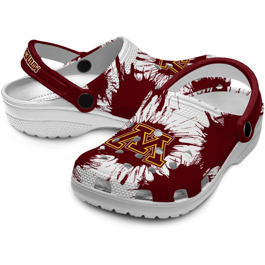 minnesota-golden-gophers-splatter-graphics-clogs-high-quality