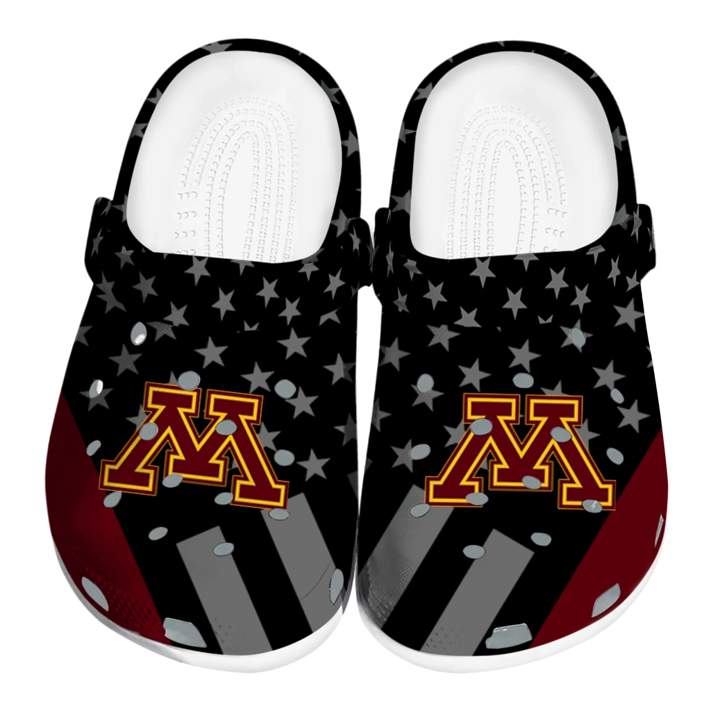 minnesota-golden-gophers-stellar-stripes-theme-clogs-best-selling minnesota golden gophers stellar stripes theme clogs best selling