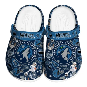 Minnesota Timberwolves Football Icons Clogs