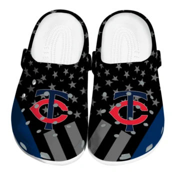 Minnesota Twins Stellar Stripes Theme Clogs